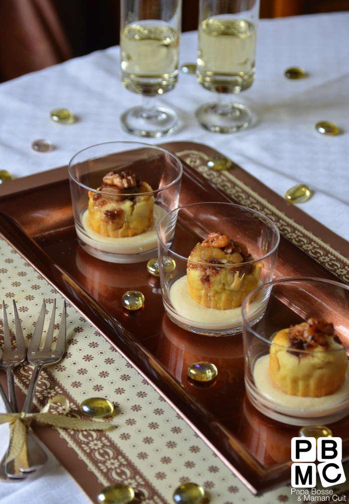 bouchées de foie gras et sauce Sauternes