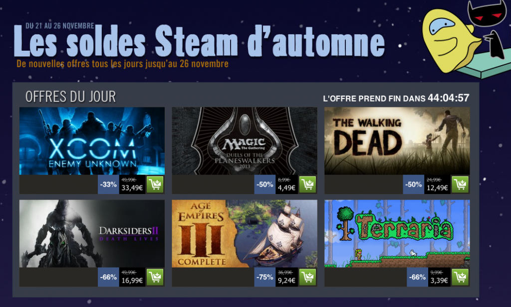 Steam : Les soldes d’automne sont là!
