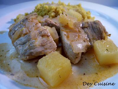 Porc à l'indienne & ananas : facile & rapide