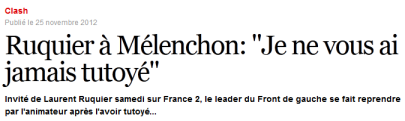 « Avez-vous vu Mélenchon chez Ruquier ? »