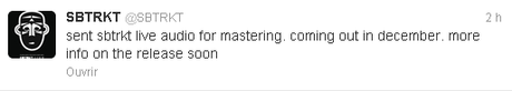Album live pour SBTRKT en décembre