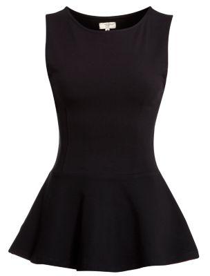 Black (Black) Black Peplum Shell Top | 262805501 | New Look