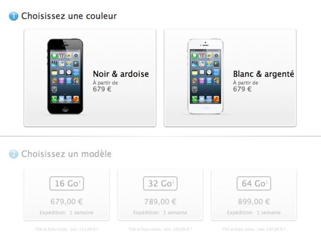Apple réduit à une semaine les délais de livraison de l'iPhone 5...
