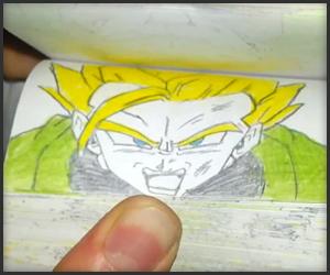 Une animation flipbook DBZ