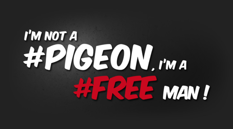 FreePigeon Des coques et t shirts Not a Pigeon, A Free Man