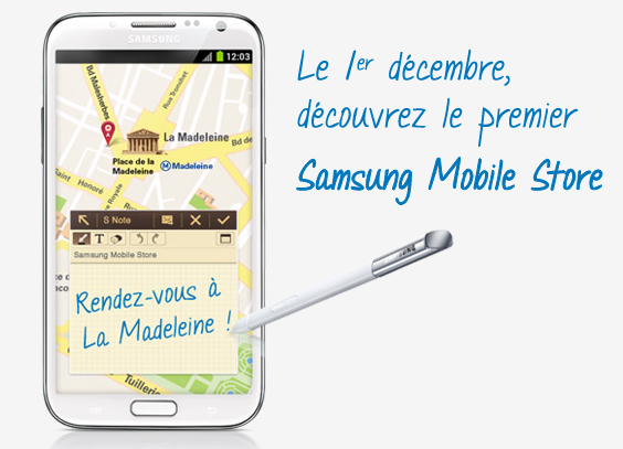 Un Samsung Mobile Store ouvre demain à Paris !