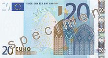 Vingt euros, Face recto