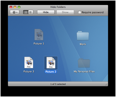 hide folders screen shot Hide Folders : Des fichiers ou des dossiers à cacher ?