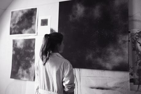 Working on “Dark Matter” drawings September 2012
