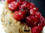 Salade quinoa cranberries (canneberges) rôties four, comme gâteau salé