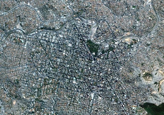 Les villes nouvelles ou Planned Cities vues du ciel - Image Satellite