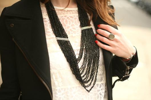 sautoir perles noires