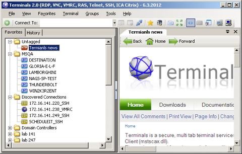 Terminals Gérer vos connexions sécurisés à vos serveurs avec Terminals