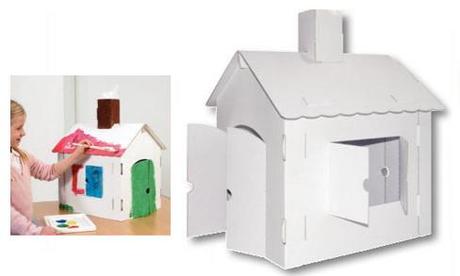 Maison pour chat en carton à décorer