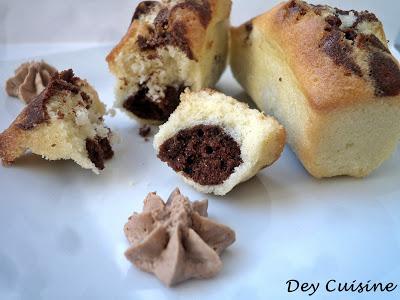 Mini-cakes marbrés au chocolat ou comment faire des buchettes originales