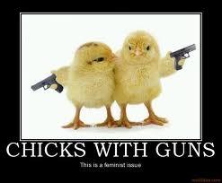 chicks with gun