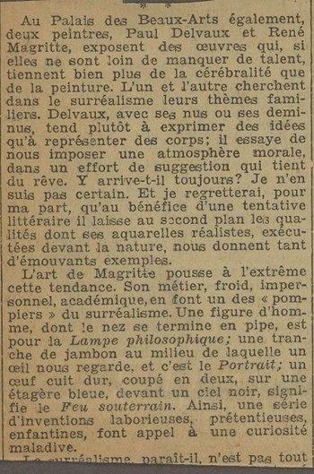Art : La lettre de René Magritte à Richard Dupierreux critique d'art et farouche opposant au Surréalisme