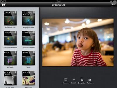 Logiciel : Snapseed gratuit sous iOS et Android