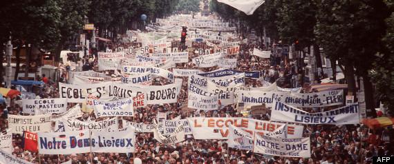 Manifestations de 1984 pour l'enseignement libre