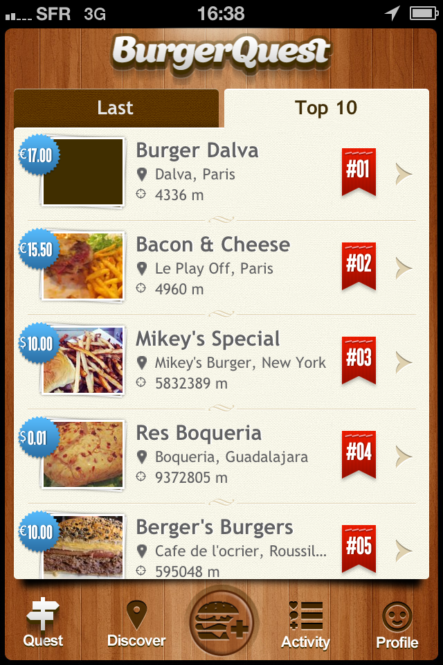BurgerQuest-appli