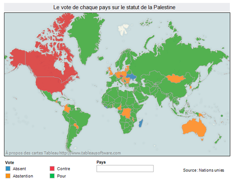 Géographie d'un vote : la Palestine, observateur des Nations unies (1)