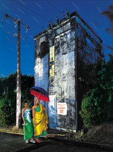 Jean – Baptiste Barret, Distance et dérision ou une photographie surréaliste et cultivée Le Roi exilé,2002