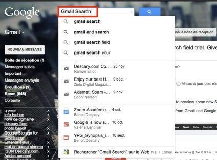gmail drive agenda recherche google Gmail: activez dès maintenant la recherche étendue sur votre compte
