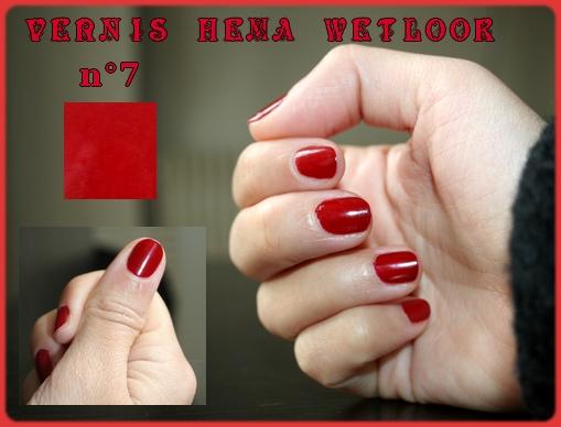 So sexy le Vernis rouge Hema Wetlook n°7!!!