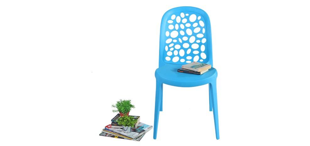achat chaise bleue en plastique design