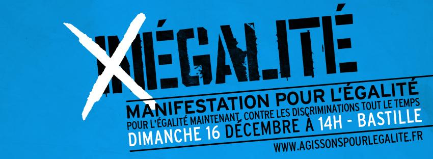 Appel – Manifestation pour l’Egalité du 16 décembre à Paris