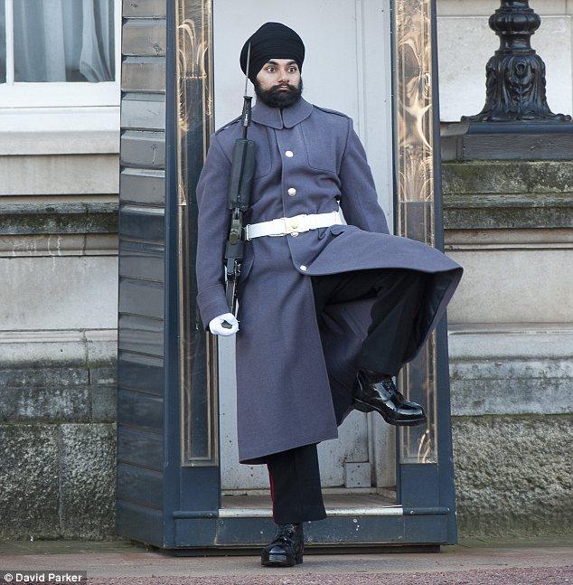 Historic: But some have opposed the decision to allow Guardsman Bhullar to wear his turban