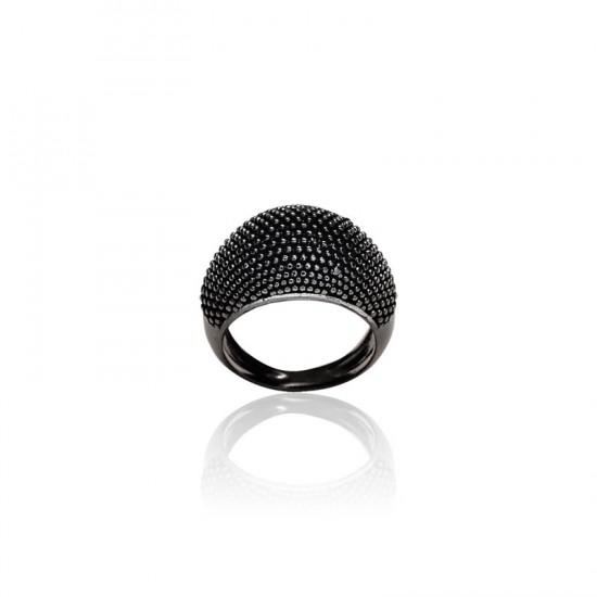 Bague noire microfusion - Glitter Collection