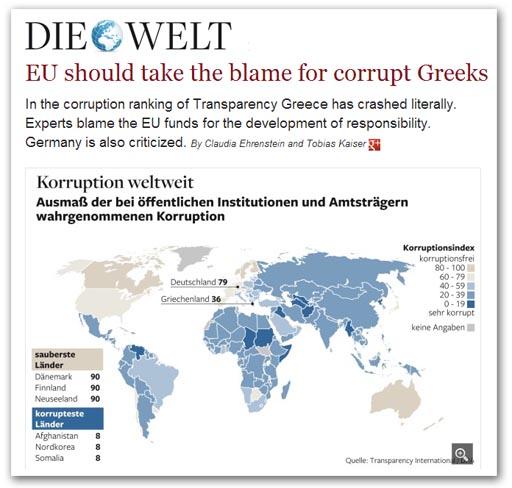 Crise de l'euro : Corruption, Grèce et UE