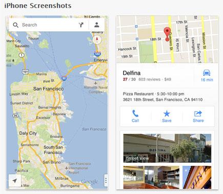 Google Maps pour iPhone
