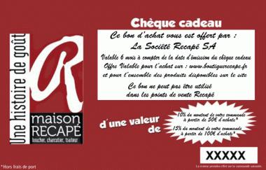 Promo chez votre boucher, charcutier, traiteur RECAPE!