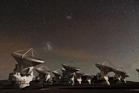 This is a still from the ALMA time-lapse video compilation released in 2012.