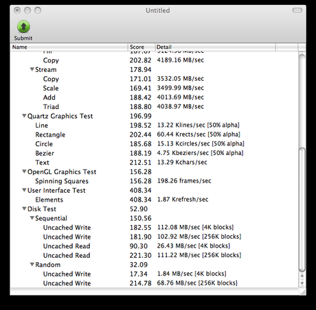 screen capture 3 Xbench : Mesurer et comparer les performances de votre Mac.