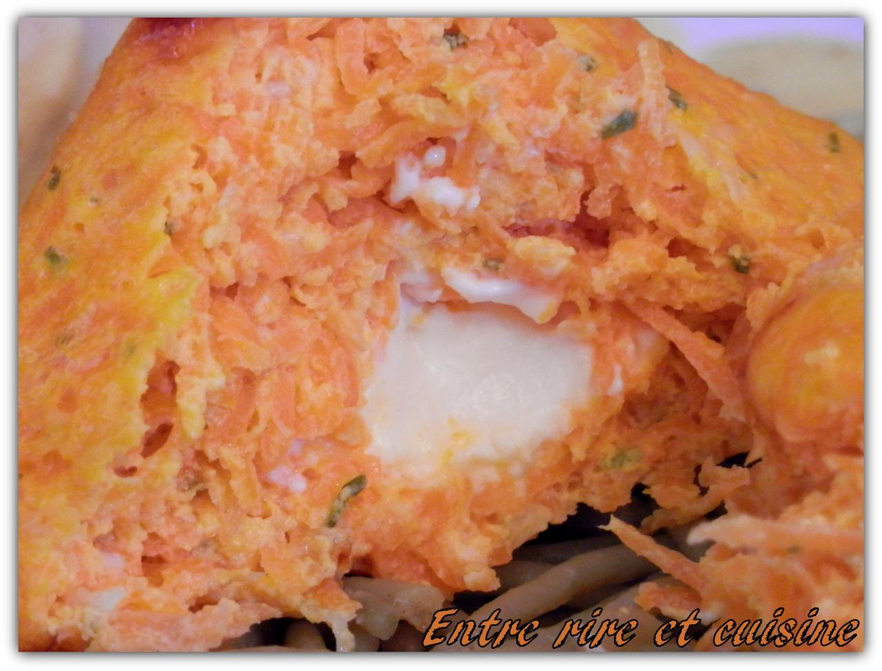 Petits moelleux à la carotte - coeur fromager