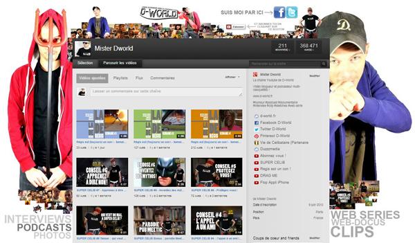 Nouvel habillage Youtube de la chaine D-World