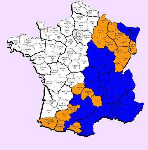 Prevision de dispersion du loup en France
