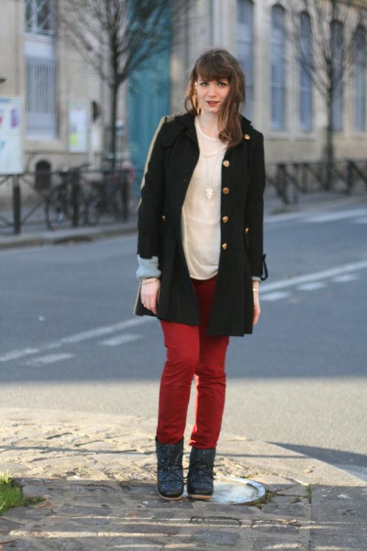 look pantalon rouge