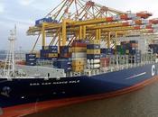 plus grand porte-conteneurs monde amarré Zeebrugge