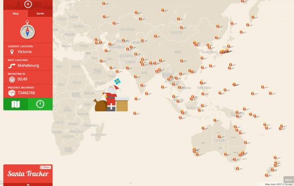 Suivez la tournée du Père Noël sur Google Maps