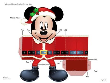 Boîte Cadeau Mickey en papercraft