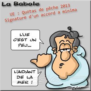 Céno Dessinateur - La Babole : Quotas de pêche 2013 signés a minima dans l'UE