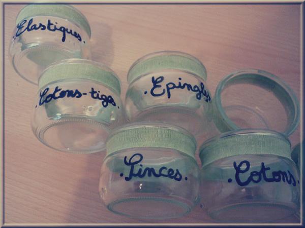 P.I.M.P. ta salle de bain: Petits pots fourre-tout DIY