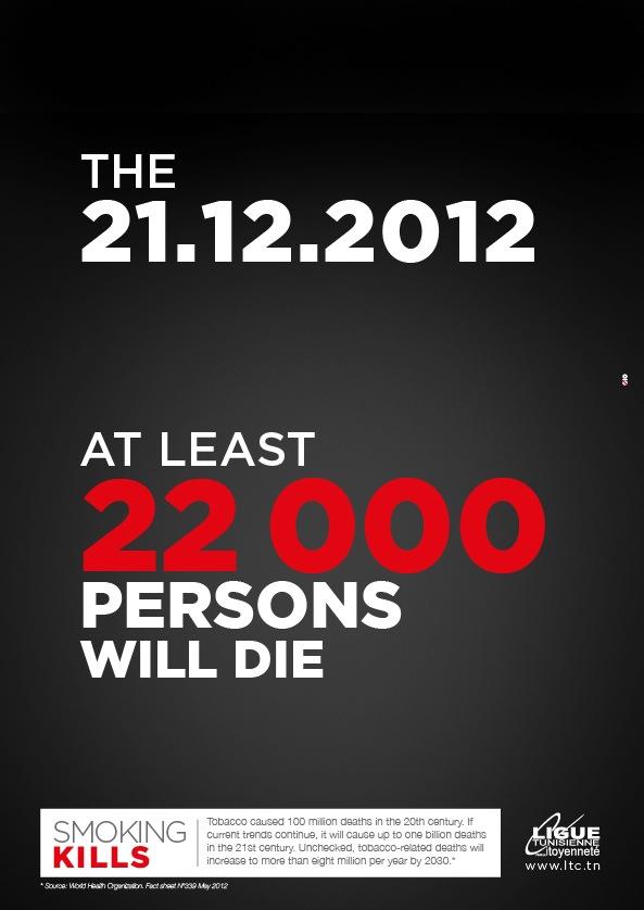 Le 21.12.2012 au moins 22 000 personnes vont mourir
