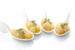 Tartare de Saint-Jacques en cuillères