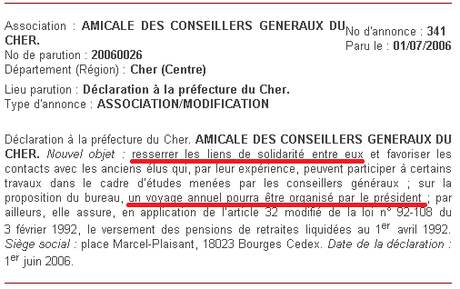 Status de l'Amicale CG18