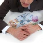 cupid banker with threatening gaze